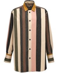 JW Anderson - Logo Embroidered Striped Shirt - Lyst