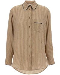 Victoria Beckham - Piping Detail Pyjama Shirt - Lyst