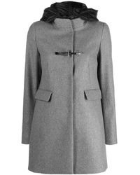 Fay - toggle Layered Wool-blend Coat - Lyst