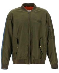 MM6 by Maison Margiela - Bimaterial Bomber Jacket - Lyst