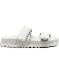 Gia Borghini - Double-strap Leather Flat Sandals - Lyst