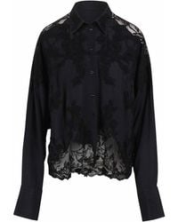 Ermanno Scervino - Viscose Shirt With Floral Embroidery - Lyst