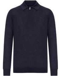 Nome - Wool Zip-Up Polo - Lyst