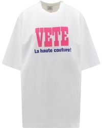 Vetements - Cotton T-shirt With Frontal Logo - Lyst