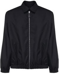 Giuliano Galiano - Asher Wool Blend Bomber Jacket - Lyst