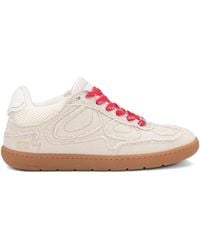 Ganni - Canvas Sneakers With Raw-Cut Edges - Lyst