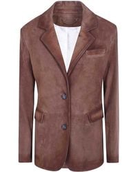 Golden Goose - Journey Robyn Leather Jacket Waxed Suede - Lyst