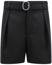 Jil Sander - Wool Shorts With Belt - Lyst