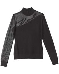 KARL LAGERFELD - Karl Signature Mock Neck - Lyst