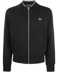 Fred Perry - Zip Through Sweatshirt - Lyst