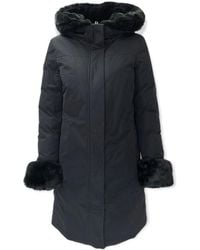 Woolrich - Long Eco Down Jacket With Hood - Lyst