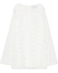 Raquel Diniz - Mini Dress With Crochet Embroidery - Lyst