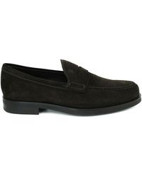 Tod's - Penny Bar Suede Loafers - Lyst