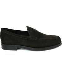 Tod's - Penny Bar Suede Loafers - Lyst