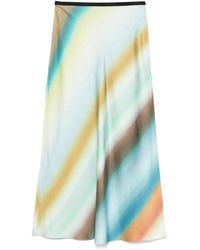 Paul Smith - Watercolour-Effect Midi Skirt - Lyst