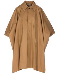 MM6 by Maison Martin Margiela - Cotton Long Coat With Back Split And Pockets - Lyst
