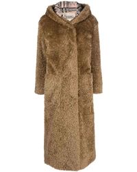 Herno - Coat In Curly Faux Fur - Lyst
