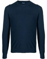 Drumohr - Long Sleeve Crew-Neck Logo Sweater - Lyst