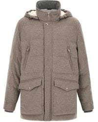 Brunello Cucinelli - Membrane Wool Flannel Parka - Lyst
