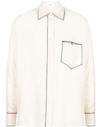 Bally - Contrast-Piping Silk Pyjama Shirt - Lyst