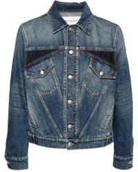 McQueen - Panelled Denim Jacket - Lyst