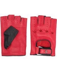 Ferrari - Prancing-horse Leather Driving Gloves - Lyst