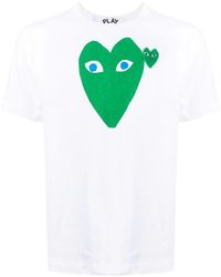 COMME DES GARÇONS PLAY - Double Heart T-Shirt - Lyst