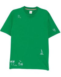 Paul Smith - Graphic-Embroidered T-Shirt - Lyst