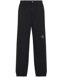 Stone Island - Pantalon À Poches Et Logo - Lyst