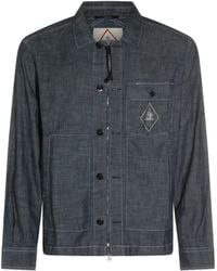 C.P. Company - Chambray Long Sleeve Zip Shirt - Lyst