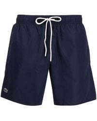 Lacoste Logo-patch Track Shorts - Blue