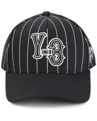 Y-3 - Logo-Appliqué Pinstriped Cap - Lyst
