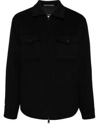 Theory - Zip-up Felted Shirt Jacket - Lyst