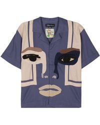 Kidsuper - Face-Appliqué Short-Sleeve Shirt - Lyst