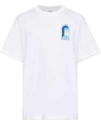 CASABLANCA - Mint L'Arche Short Sleeve T‑Shirt - Lyst