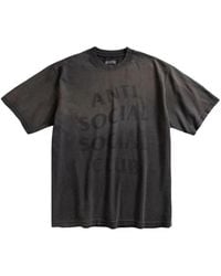 ANTI SOCIAL SOCIAL CLUB - Missing Logo-Print Cotton T-Shirt - Lyst