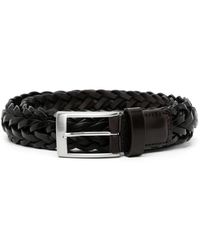 Canali - Ceinture En Cuir À Design Tressé - Lyst