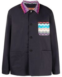 Missoni - Patch-Pockets Button-Up Shirt Jacket - Lyst