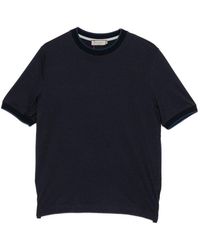 Canali - Contrast-Trim T-Shirt - Lyst