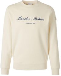 Moncler - Logo Embroidered Sweatshirt - Lyst