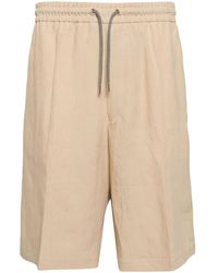 Paul Smith - Drawstring-Waist Linen Shorts - Lyst