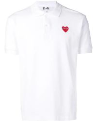 COMME DES GARÇONS PLAY - Logo Heart-Patch Polo Shirt - Lyst
