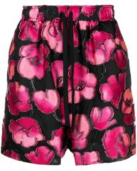 4SDESIGNS - Floral-print Drawstring Shorts - Lyst