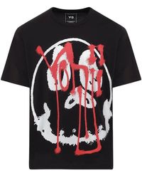 Y-3 - Skull Graphic T-Shirt - Lyst