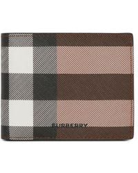 Burberry - Check-pattern Bi-fold Wallet - Lyst