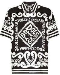 Dolce & Gabbana - Marina Print Silk Shirt - Lyst