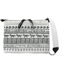 and wander - X Maison Kitsuné Nordic-print Messenger Bag - Lyst
