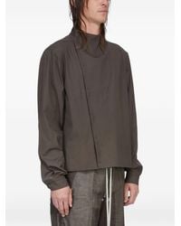 Rick Owens - Buttoned Funnel-Neck Jacket - Lyst