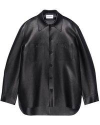 Givenchy - Leather Shirt Jacket - Lyst