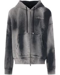 Amiri - Distressed Logo Hoodie - Lyst